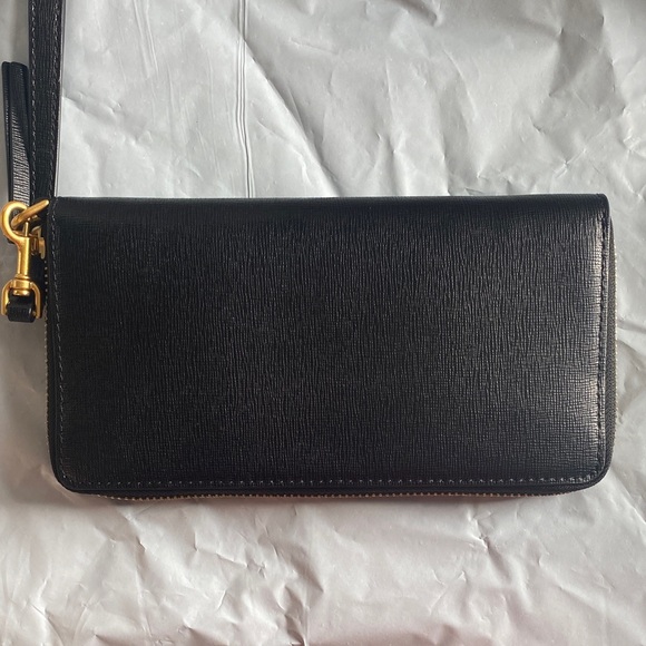 Tory Burch Black Wallet with Gold Accents - Picture 3 of 8